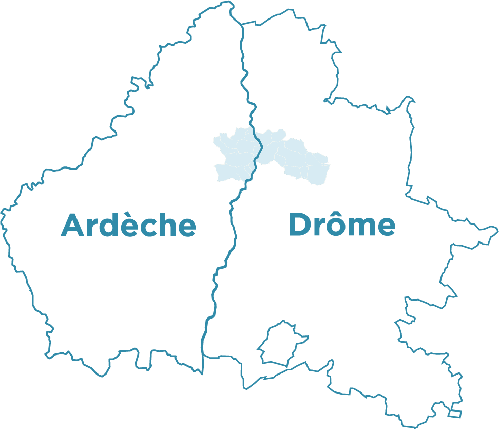 Aperçu du territoire couvert par la CPTS Grand Valence en Drôme Ardèche