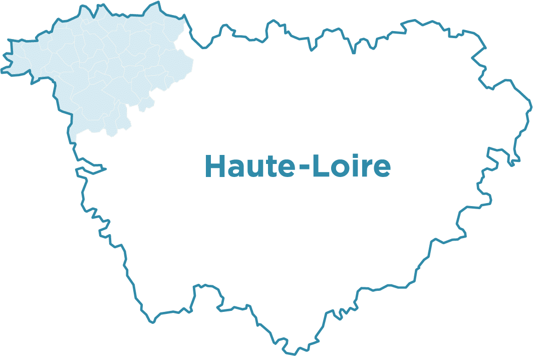 Aperçu du territoire couvert par la CPTS du Brivadois en Hate-Loire