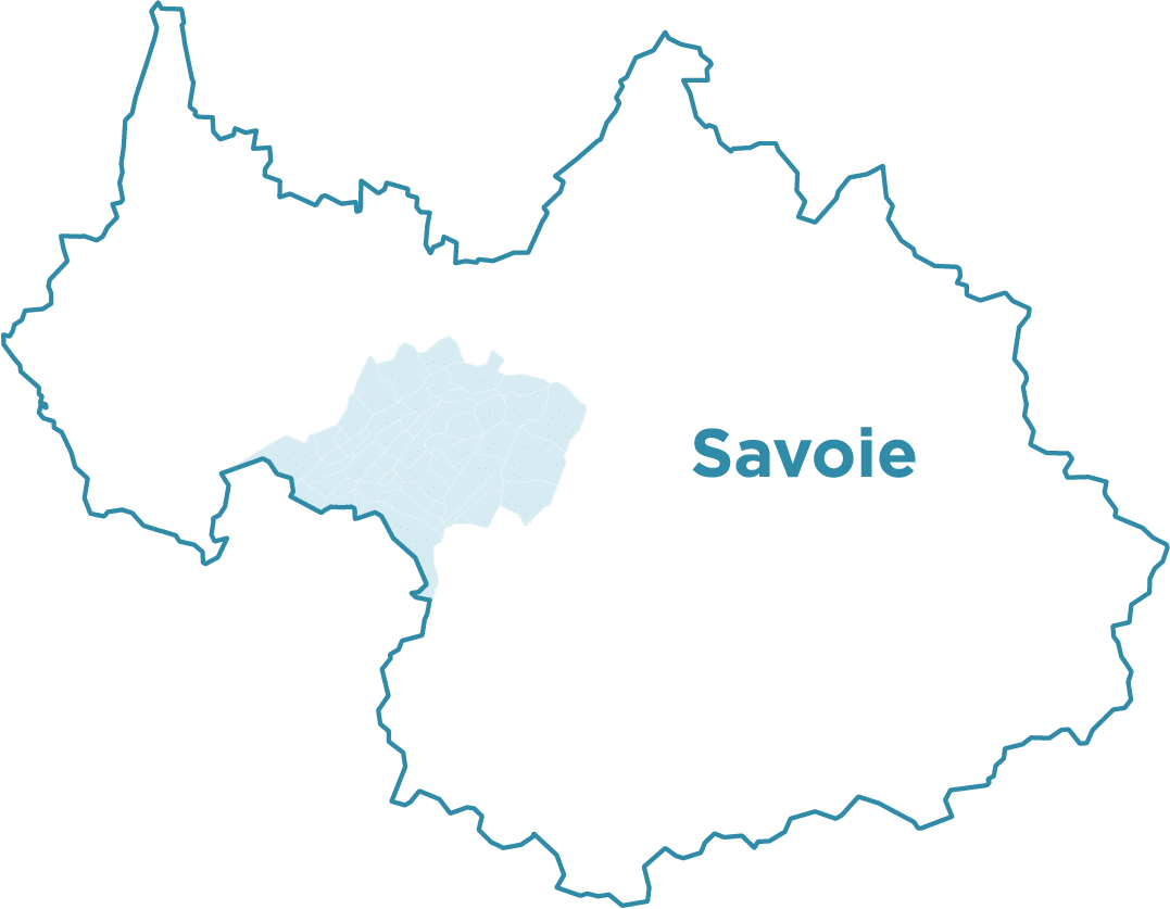 Aperçu du territoire couvert par la CPTS Cœur de Savoie