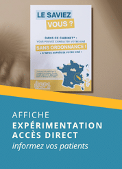 affiche pour informer les patients des kinés participant à l'expérimentation accès direct kinés en CPTS