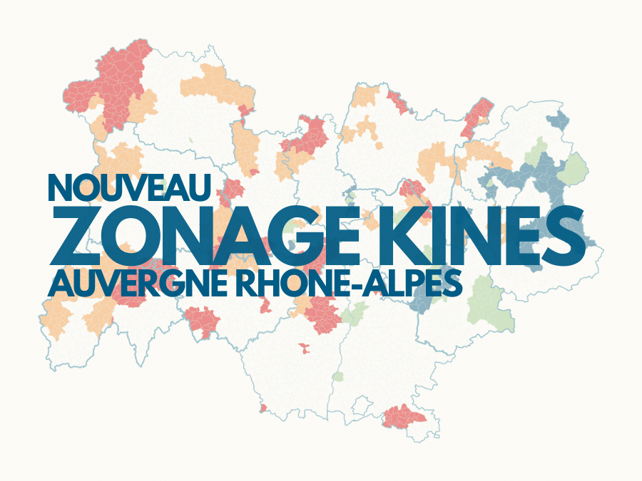 Physiotherapy zoning in Auvergne Rhône-Alpes 2024