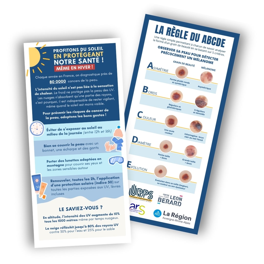 Lot de 50 flyers dermato "hiver"