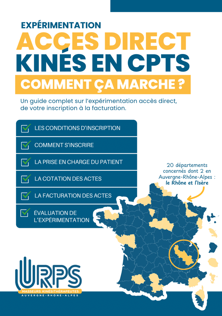 Guide pour accompagner les kinés dans l'expérimentation Accès Direct en CPTS